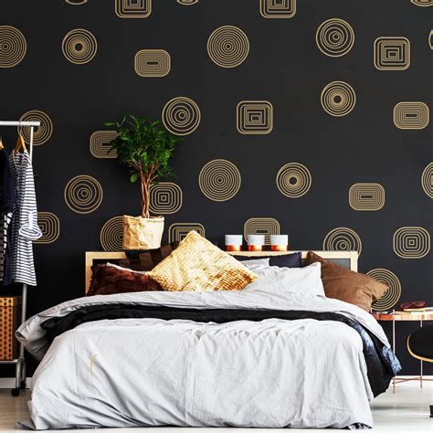 Geometric Patterns Wall Decals Geometric Circular Wall - Etsy