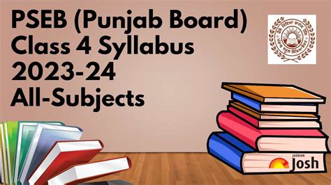 Pseb Class 4 Syllabus 2023 24 Download Punjab Board Class 4 Syllabus