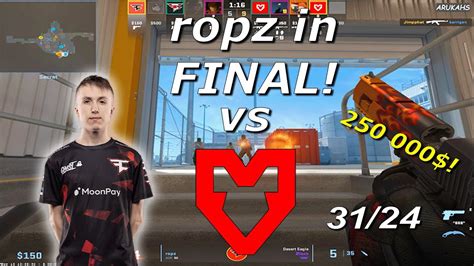 Ropz PLAYING NUKE AGAINST HEROIC IN FINAL MATCH 31 24 Faze Vs MOUZ