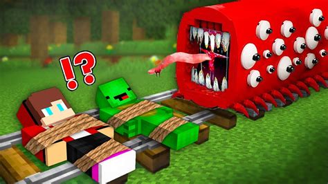 How Jj And Mikey Escape From Scary Train Eater At Night In Minecraft