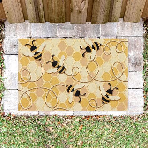 BJUTIR Doormat In Home Bee Festival Outdoor Doormat Front Door Mat ...