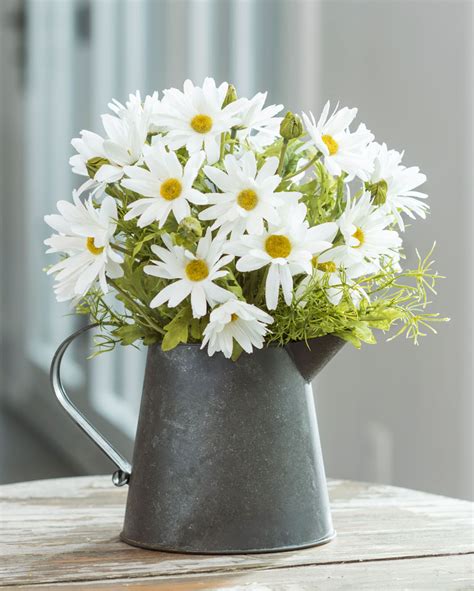 Farmhouse Daisies Silk Flower Arrangement - Petals.com