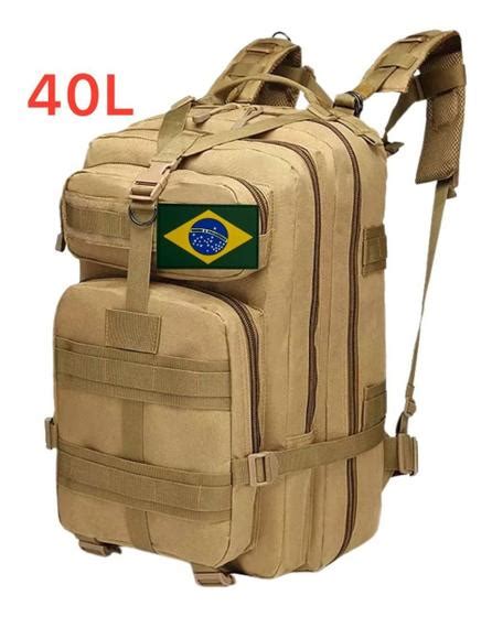 Mochila Militar 40l Grande Assalt Tática Masculina Nf Sou Mais Preço