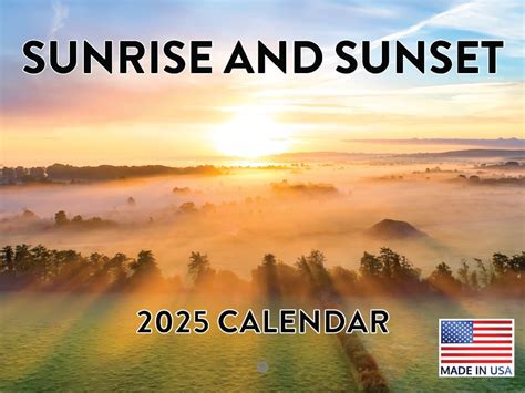 Amazon.com: Sunrise and Sunset Calendar 2025 Monthly Wall Calender 12 ...