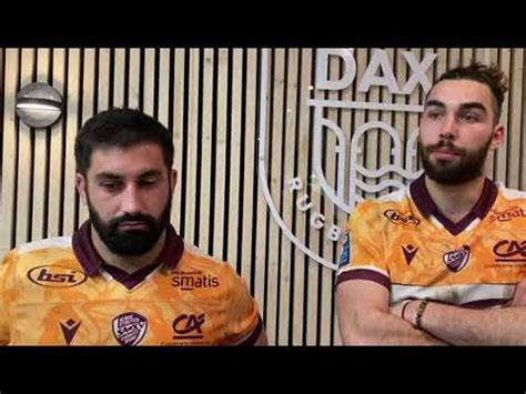 Patxi Bidart et Inaki Ayarza après la défaite du SA XV à Dax YouTube