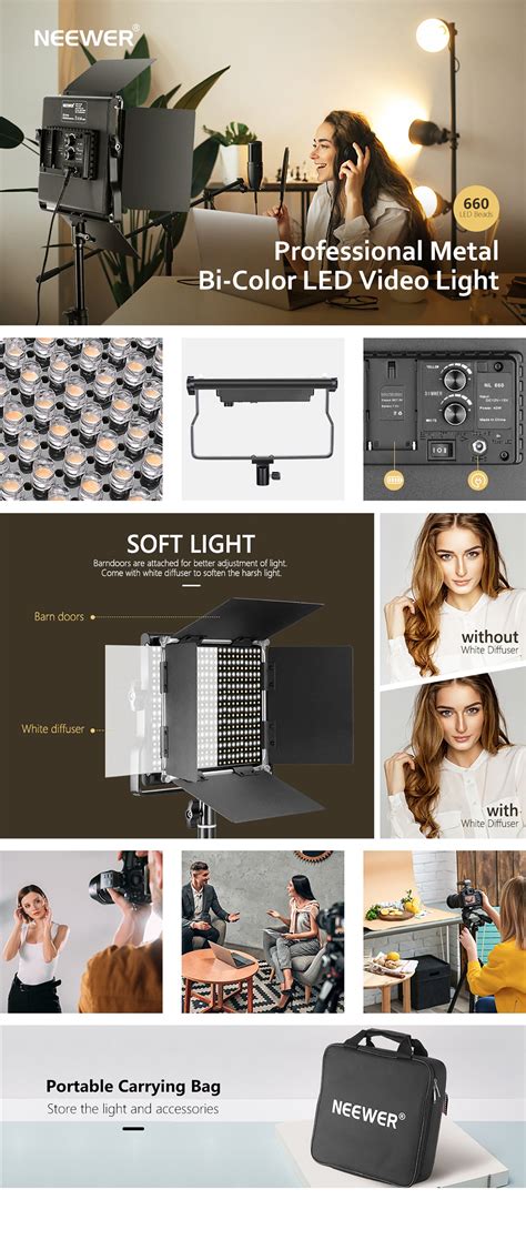 NEEWER NL660 Bi-Color LED Panel Light - NEEWER – NEEWER.AU