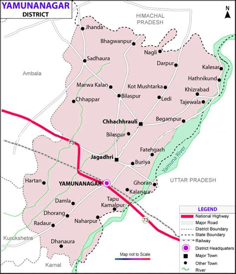 Rail-Map-india: Yamunanagar railways map