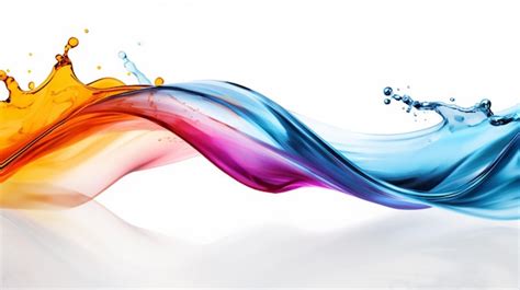 Premium Photo | Colorful abstract water splash curve full of water ...