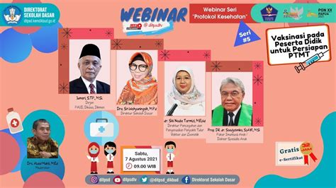 Webinar Vaksinasi Pada Peserta Didik Untuk Persiapan Pembelajaran