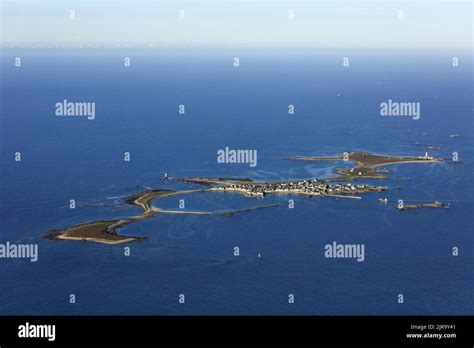 Finistere Brittany North Western France Aerial View Of The Ile De