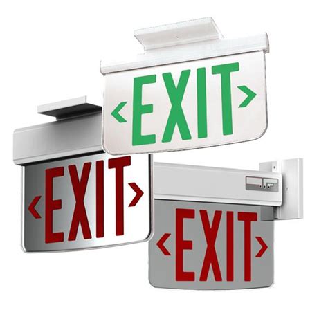 Lescsrxwa Surface Mount Edge Lit Led Exit Sign By Dual Lite