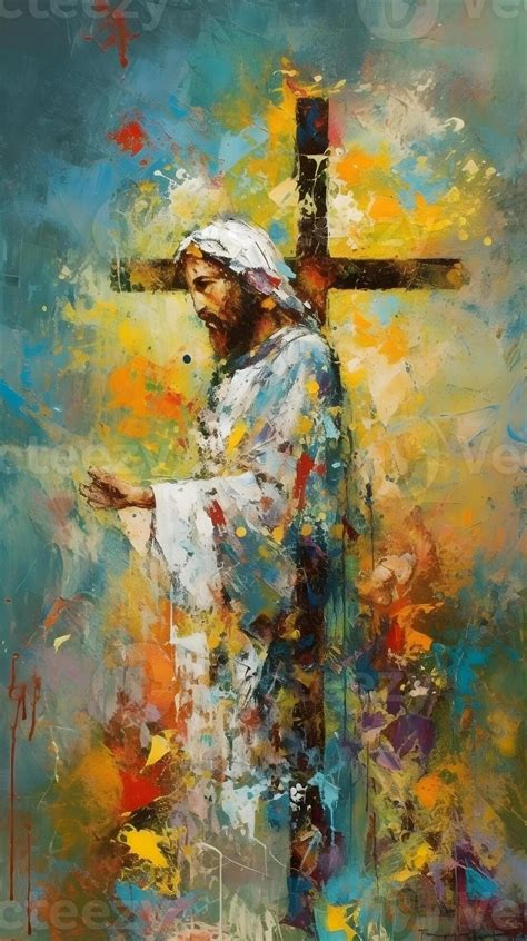 Jesus Christ Oil Painting Poster Stock Photo At Vecteezy