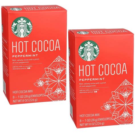 Starbucks Hot Cocoa Mix Peppermint Oz Envelopes Boxes