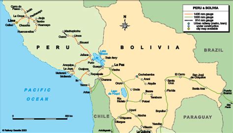 Peru And Bolivia Country Map Country Profile Railway Gazette