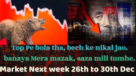 Market Next Week Ahead 26th To 30th December 2022 Nifty Banknifty This