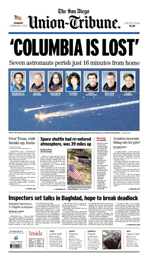 From the Archives: Remembering the Columbia space shuttle disaster