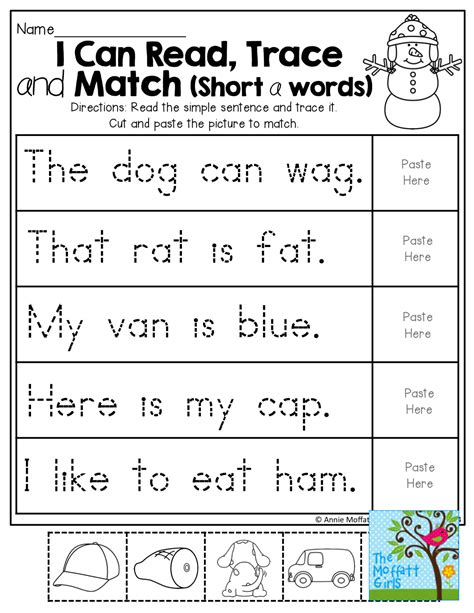 reading kindergarten worksheets kindergarten