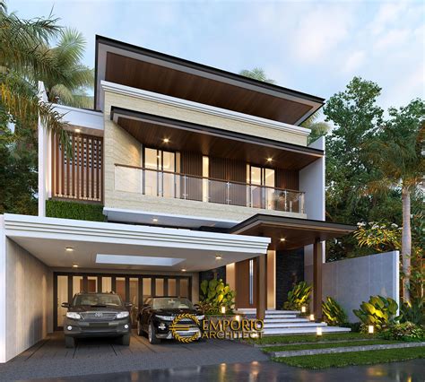 Desain Tampak Depan 2 Rumah Modern 25 Lantai Bapak Husein Di Solo