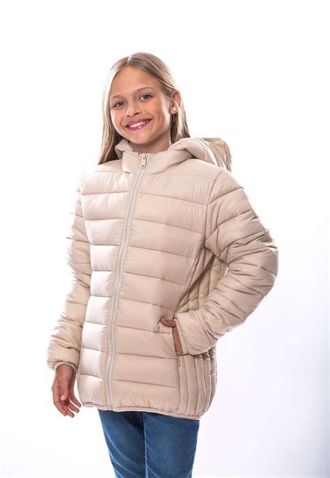 Jaqueta Juvenil Feminina Puffer Capuz Crocker