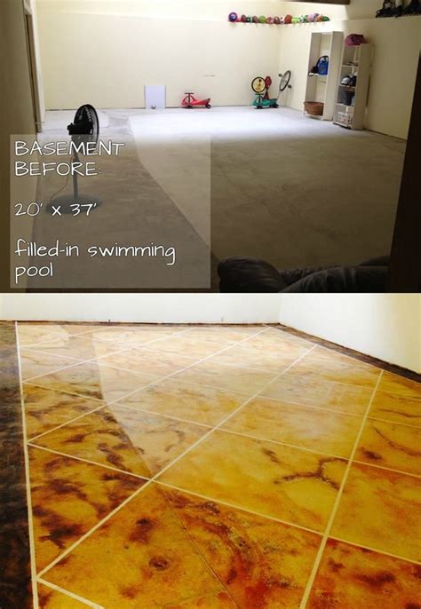 How To Stain Concrete Basement Floor Diy Guide Floor Remodel