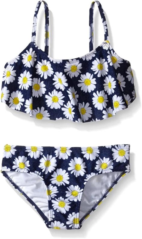 Kensie Girls Daisy Bandeau Bikini Swimsuit Clothing