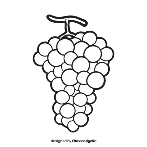 black  white grape clipart bunch  grapes   solid icon