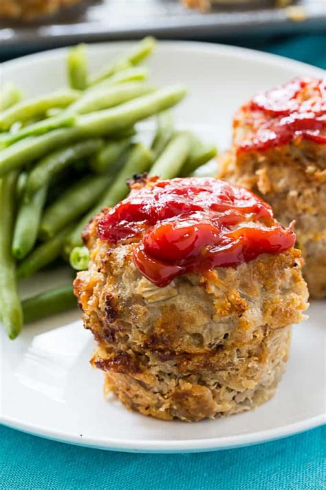 Cheesy Turkey Meatloaf Muffins - Skinny Southern Recipes