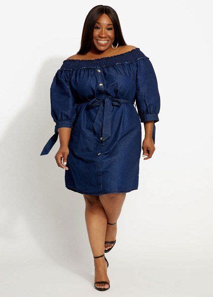 9ashley Stewart Denim Dresses Solo Hermosas