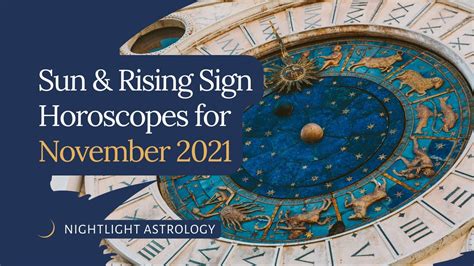 Sun And Rising Sign Horoscopes For November Youtube