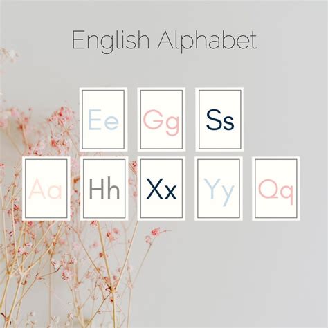 Printable English Alphabet Flashcards Homeschool Language - Etsy