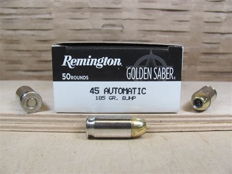 500 Round Case 45 Auto 185 Grain Remington Golden Saber BJHP Hollow