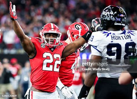 Georgia Bulldogs Running Back Branson Robinson Celebrates After News