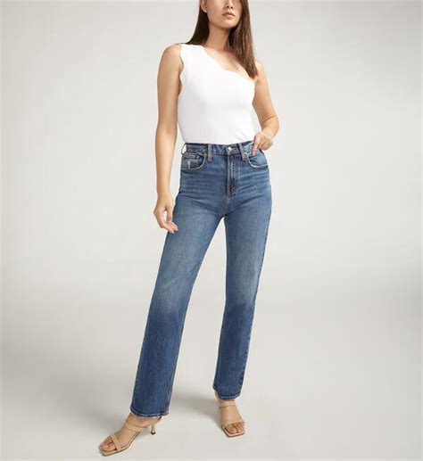 Buy Highly Desirable High Rise Straight Leg Jeans For Cad 51 00