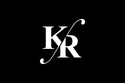 KR Monogram Logo Design By Vectorseller | TheHungryJPEG.com