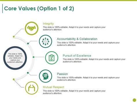 Core Values Template 1 Ppt PowerPoint Presentation Summary Background