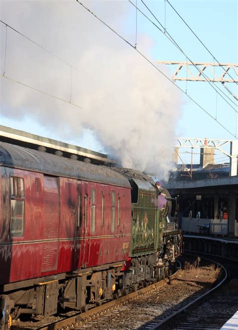 Steam Train Scots Guardsman Carnforth Station Editorial Photography