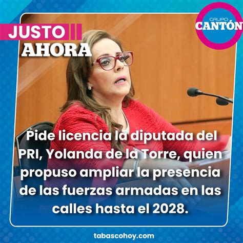 Tabasco Hoy On Twitter Justoahora Pide Licencia La Diputada Del