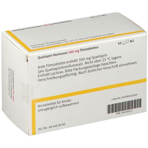 Quetiapin Hormosan Mg Filmtabletten St Mit Dem E Rezept Kaufen