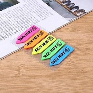 Flipkart Greencom Sticky Notes Sign Here Mini Text Highlighter