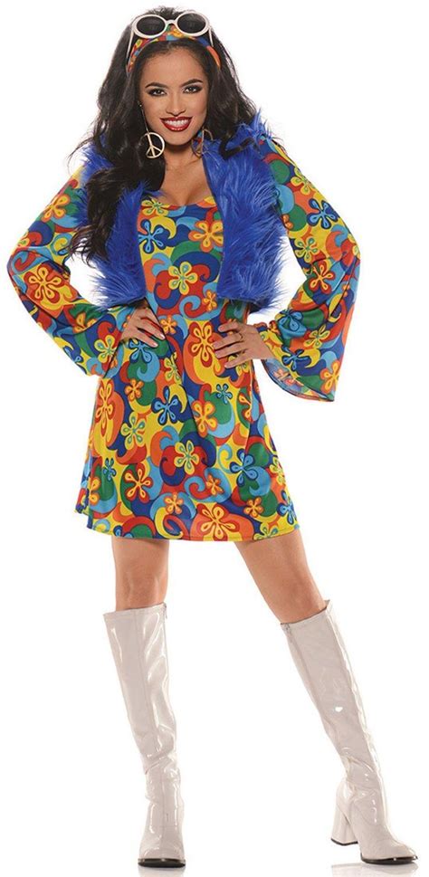 Groovy Blue Hippie Costume For Women From Cute