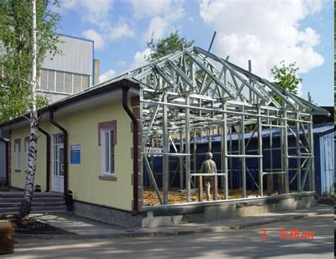 Строительство домов при помощи металлоконструкций.