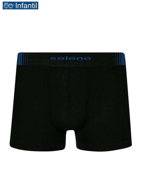 Selene Cueca Infantil Boxer Selene 12070 001 550 Preto Cueca