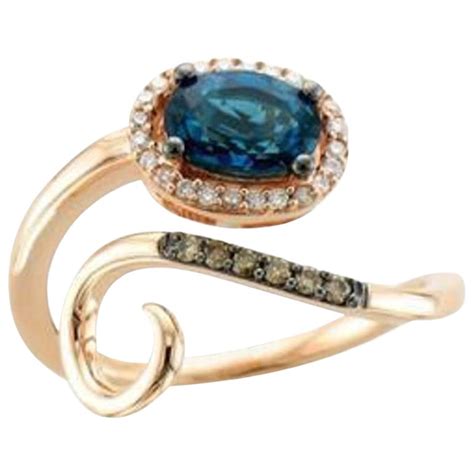 Le Vian Chocolatier Ring Featuring 7 8 Cts Deep Sea Blue Topaz 1 20