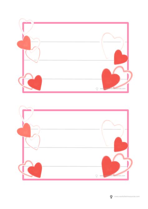 valentines day writing insert for cards free printable valentines day ...