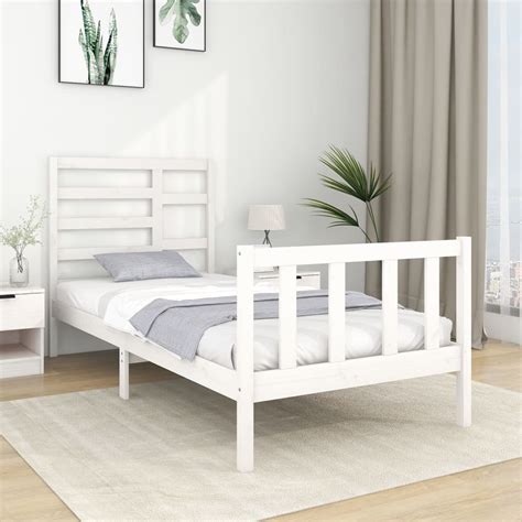 Estrutura Cama De Solteiro X Cm Madeira Maci A Branco Boutikxl