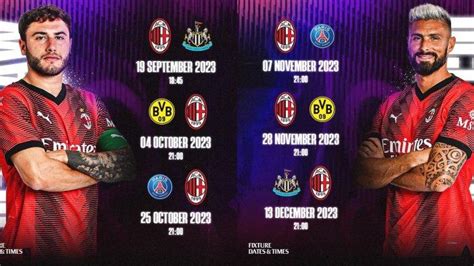 Daftar Pemain Ac Milan Di Liga Champions 2023 2024 Dua Pemain Baru