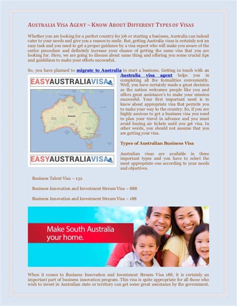 Australia Visa Agent – Know About Different Types of Visas