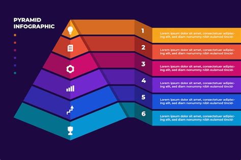 Modelo De Infogr Fico De Neg Cios Em Pir Mide Colorida Vetor Premium