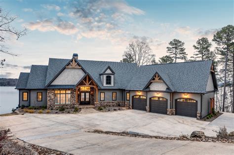 Classic Lake House Custom Home Rustic Exterior Other By Alair