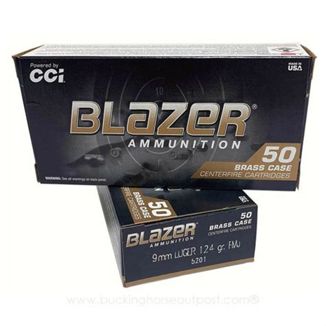 Cci Blazer Brass 9mm Luger 124 Grain Full Metal Jacket 1000rds Per Case 5201 Free Shipping